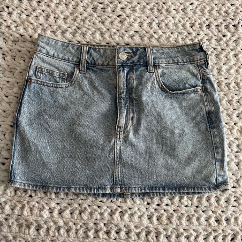 PacSun Light Blue Denim Mini Skirt